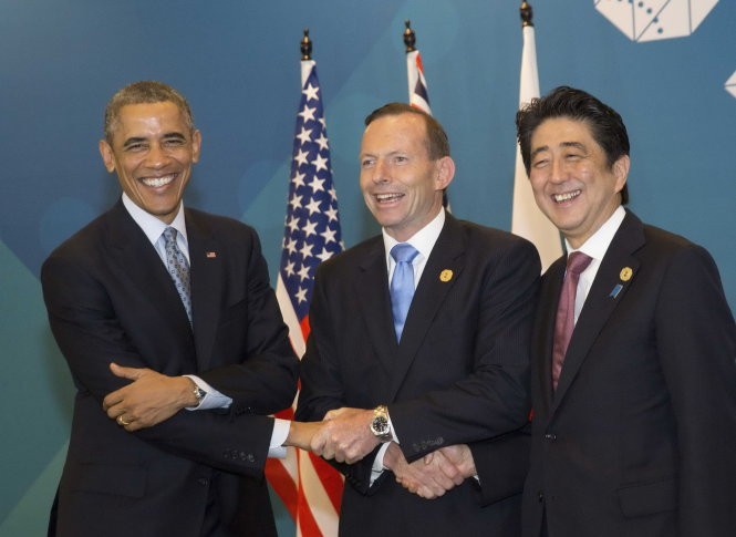 US, Australia and Japan call for peaceful resolution of maritime disputes - ảnh 1